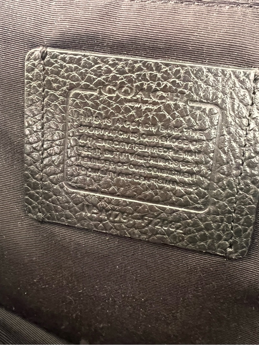 Coach black pebbled leather backpack - Picture 3 of 6